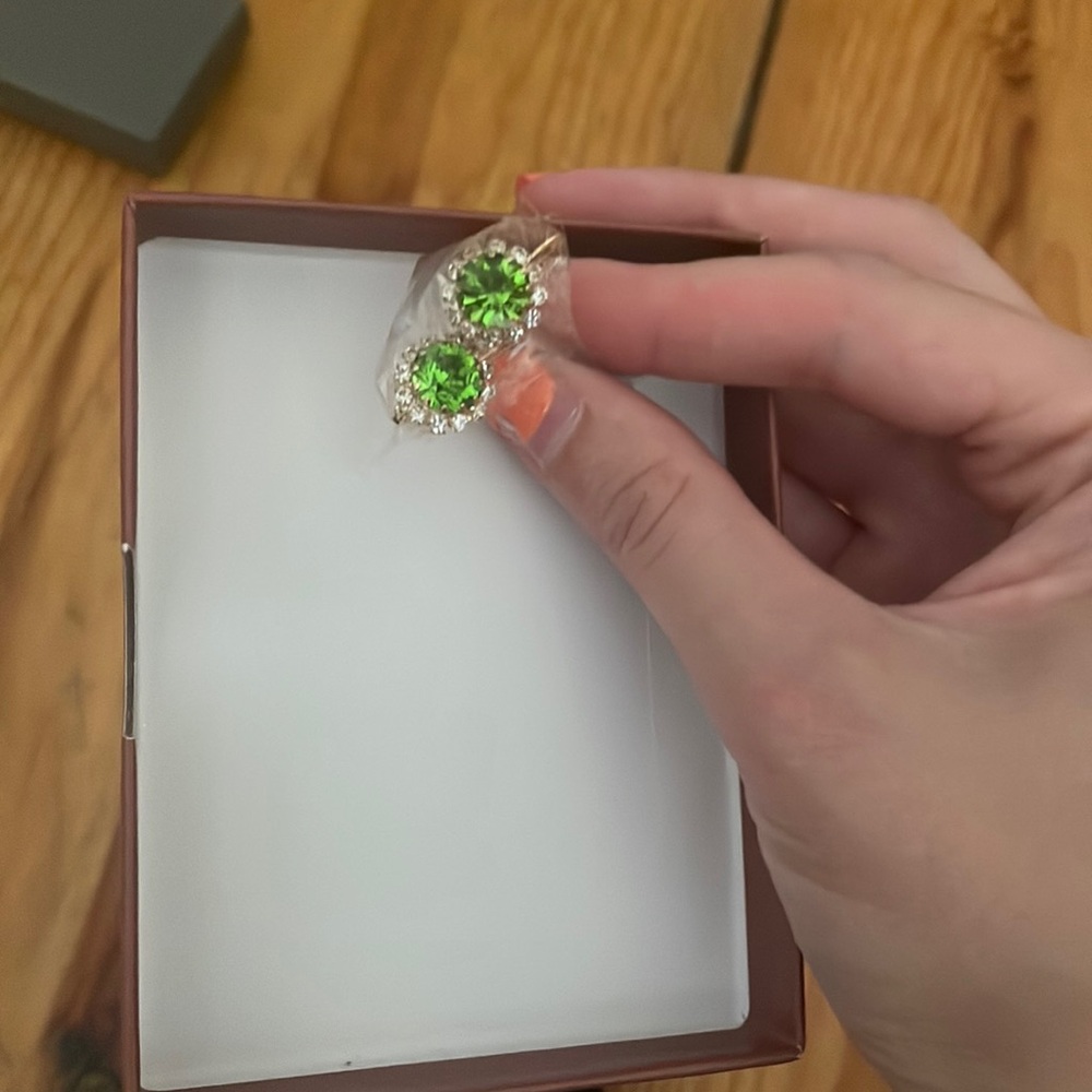 NWOT Barzel Green Earrings